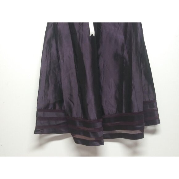 Vera Wang Womens Cocktail Dress Sz 10 Strapless Violet Purple bow fit flare EUC - Picture 7 of 11